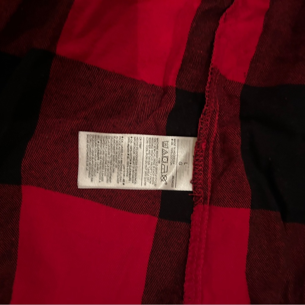 Red and black womens flannel